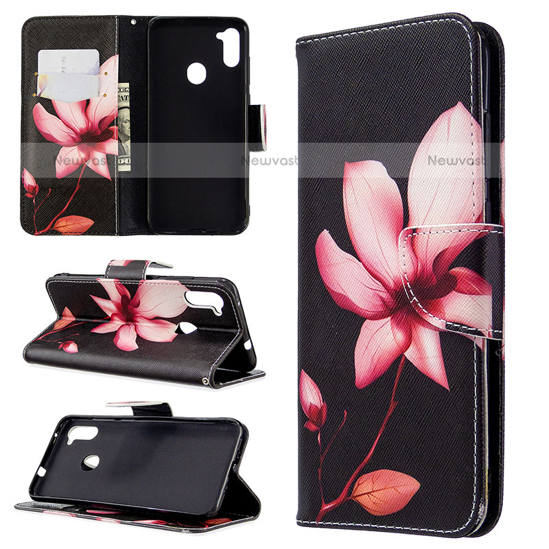 Leather Case Stands Fashionable Pattern Flip Cover Holder B03F for Samsung Galaxy M11