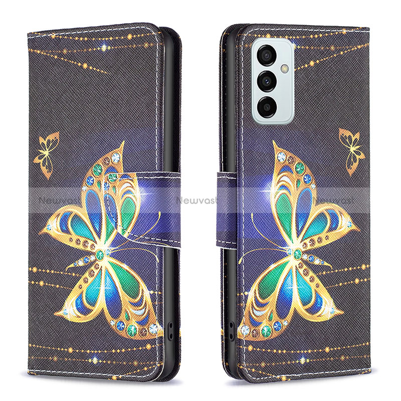 Leather Case Stands Fashionable Pattern Flip Cover Holder B03F for Samsung Galaxy M23 5G