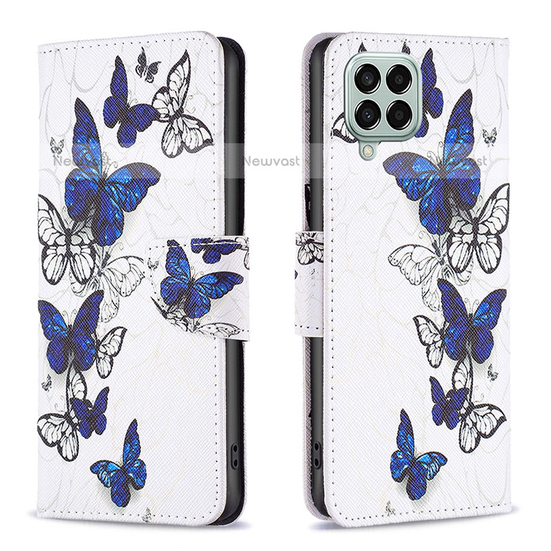 Leather Case Stands Fashionable Pattern Flip Cover Holder B03F for Samsung Galaxy M33 5G