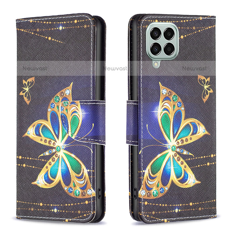 Leather Case Stands Fashionable Pattern Flip Cover Holder B03F for Samsung Galaxy M33 5G