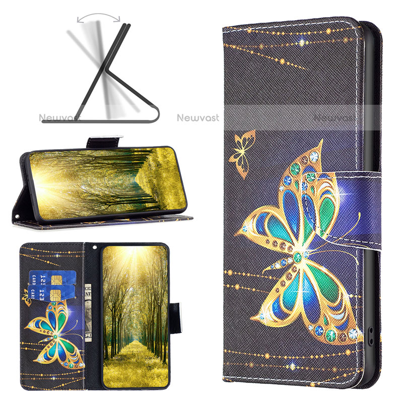 Leather Case Stands Fashionable Pattern Flip Cover Holder B03F for Samsung Galaxy M53 5G