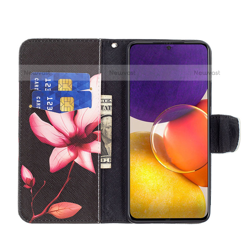 Leather Case Stands Fashionable Pattern Flip Cover Holder B03F for Samsung Galaxy Quantum2 5G