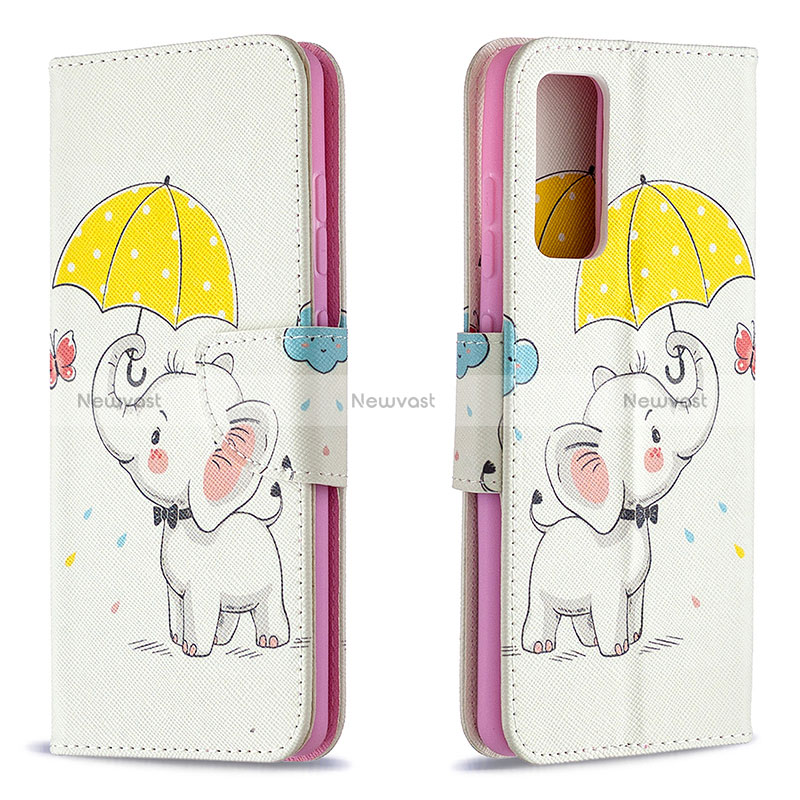 Leather Case Stands Fashionable Pattern Flip Cover Holder B03F for Samsung Galaxy S20 FE (2022) 5G