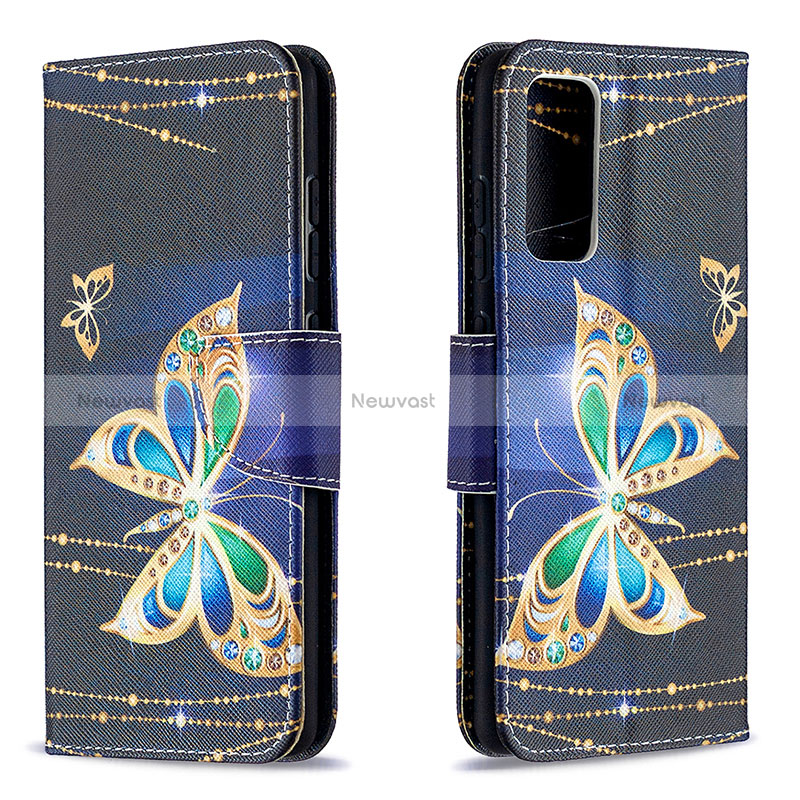 Leather Case Stands Fashionable Pattern Flip Cover Holder B03F for Samsung Galaxy S20 FE (2022) 5G