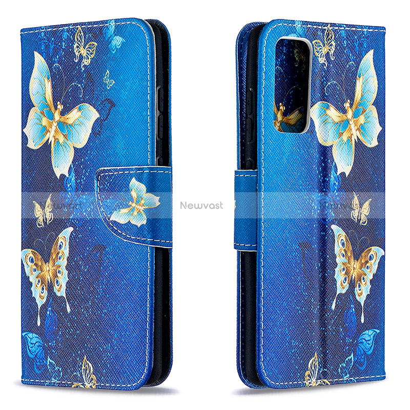 Leather Case Stands Fashionable Pattern Flip Cover Holder B03F for Samsung Galaxy S20 FE (2022) 5G