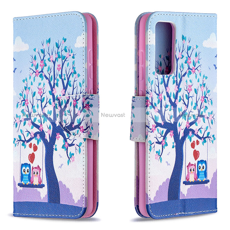 Leather Case Stands Fashionable Pattern Flip Cover Holder B03F for Samsung Galaxy S20 FE 5G