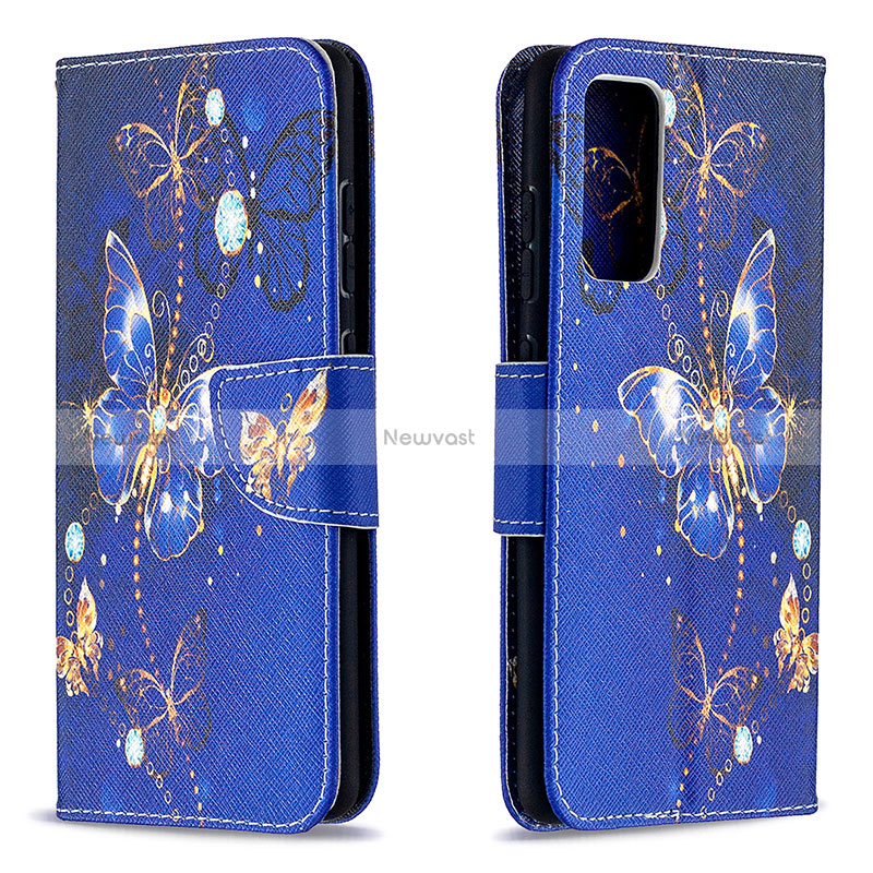 Leather Case Stands Fashionable Pattern Flip Cover Holder B03F for Samsung Galaxy S20 Lite 5G