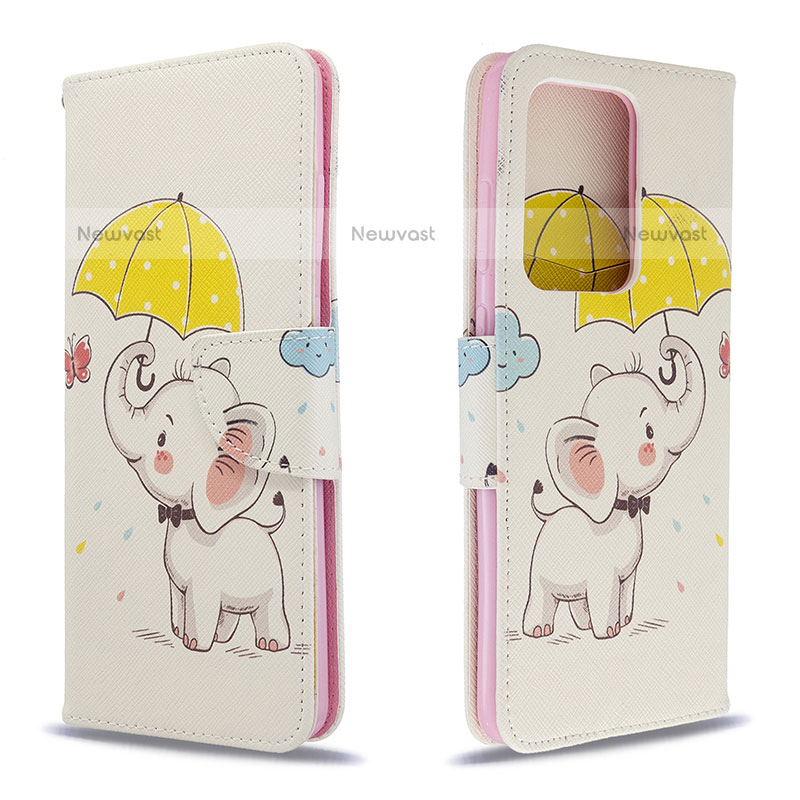 Leather Case Stands Fashionable Pattern Flip Cover Holder B03F for Samsung Galaxy S20 Plus 5G