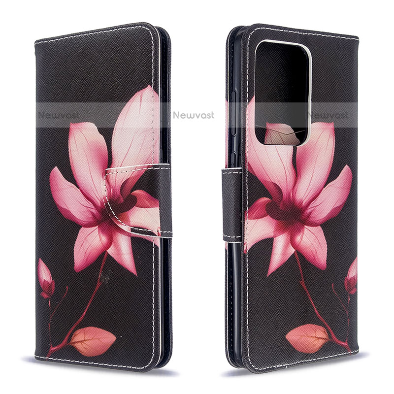 Leather Case Stands Fashionable Pattern Flip Cover Holder B03F for Samsung Galaxy S20 Plus Red