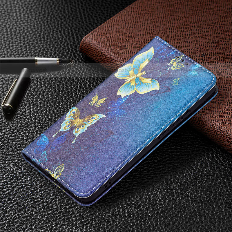 Leather Case Stands Fashionable Pattern Flip Cover Holder B03F for Samsung Galaxy S22 5G