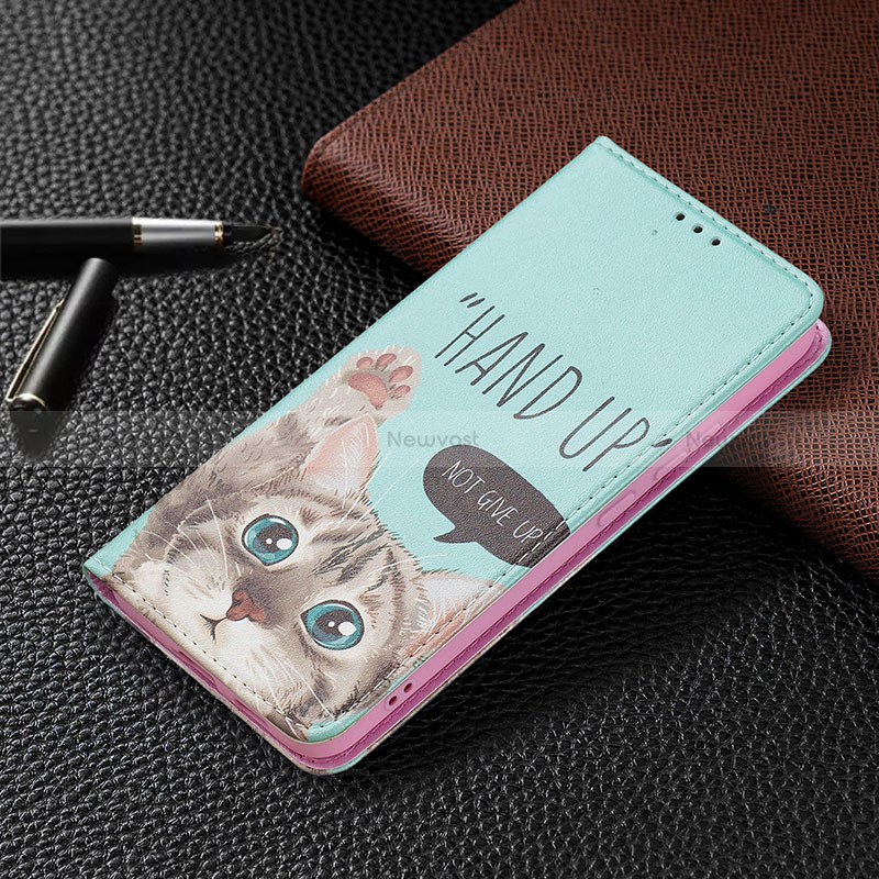 Leather Case Stands Fashionable Pattern Flip Cover Holder B03F for Samsung Galaxy S22 Plus 5G