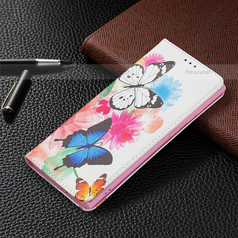 Leather Case Stands Fashionable Pattern Flip Cover Holder B03F for Samsung Galaxy S22 Ultra 5G