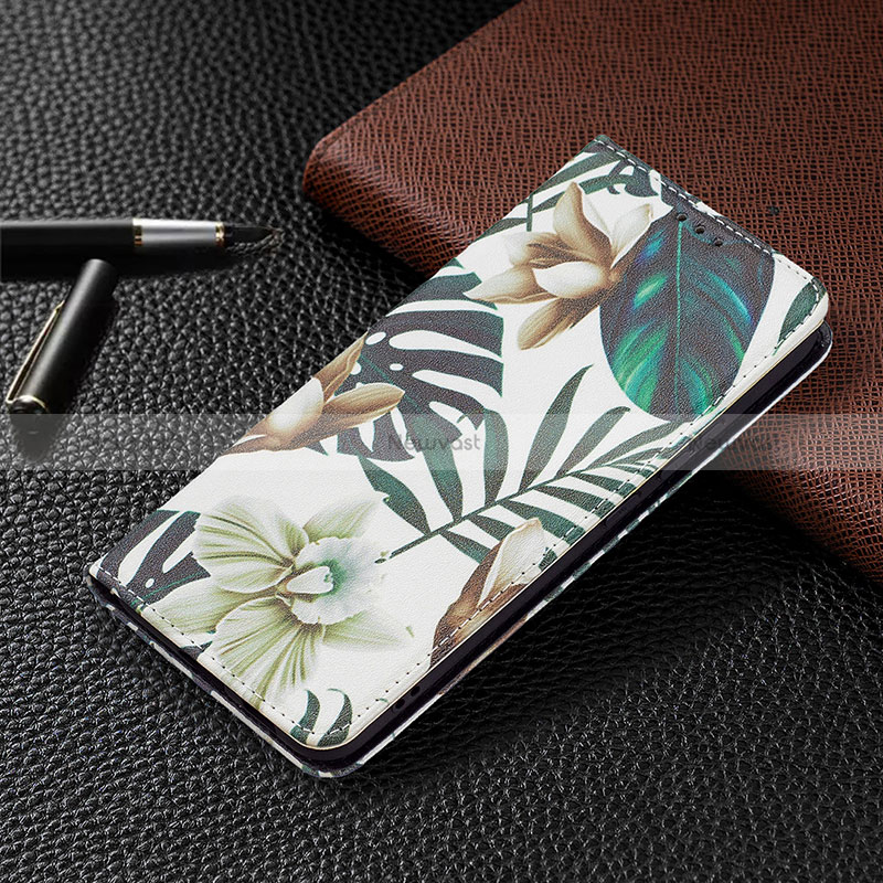 Leather Case Stands Fashionable Pattern Flip Cover Holder B03F for Samsung Galaxy S24 5G