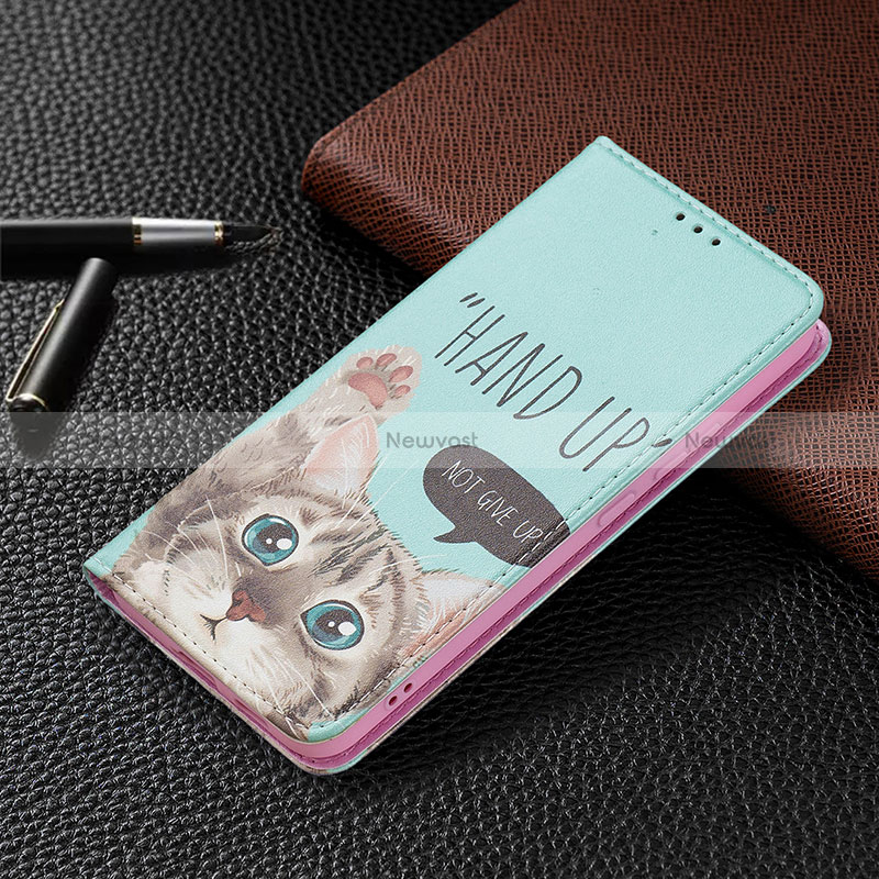 Leather Case Stands Fashionable Pattern Flip Cover Holder B03F for Samsung Galaxy S24 5G