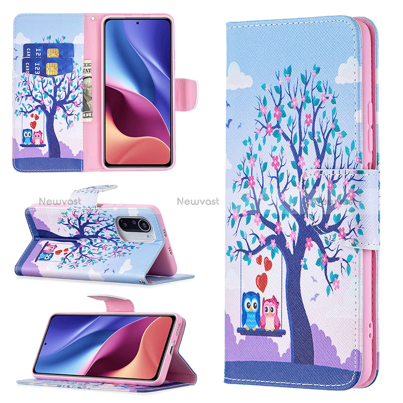 Leather Case Stands Fashionable Pattern Flip Cover Holder B03F for Xiaomi Mi 11X 5G