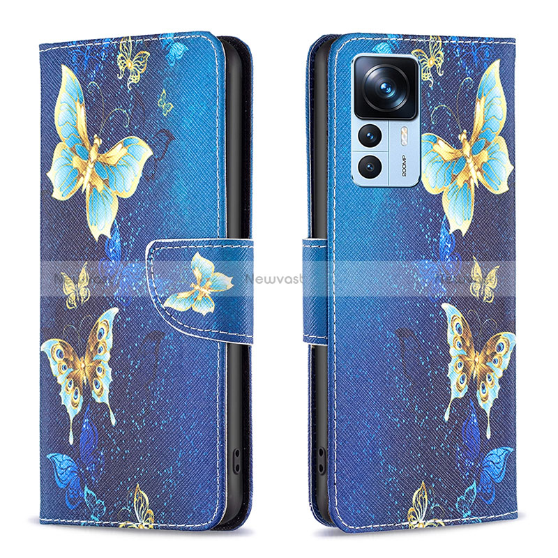 Leather Case Stands Fashionable Pattern Flip Cover Holder B03F for Xiaomi Mi 12T 5G