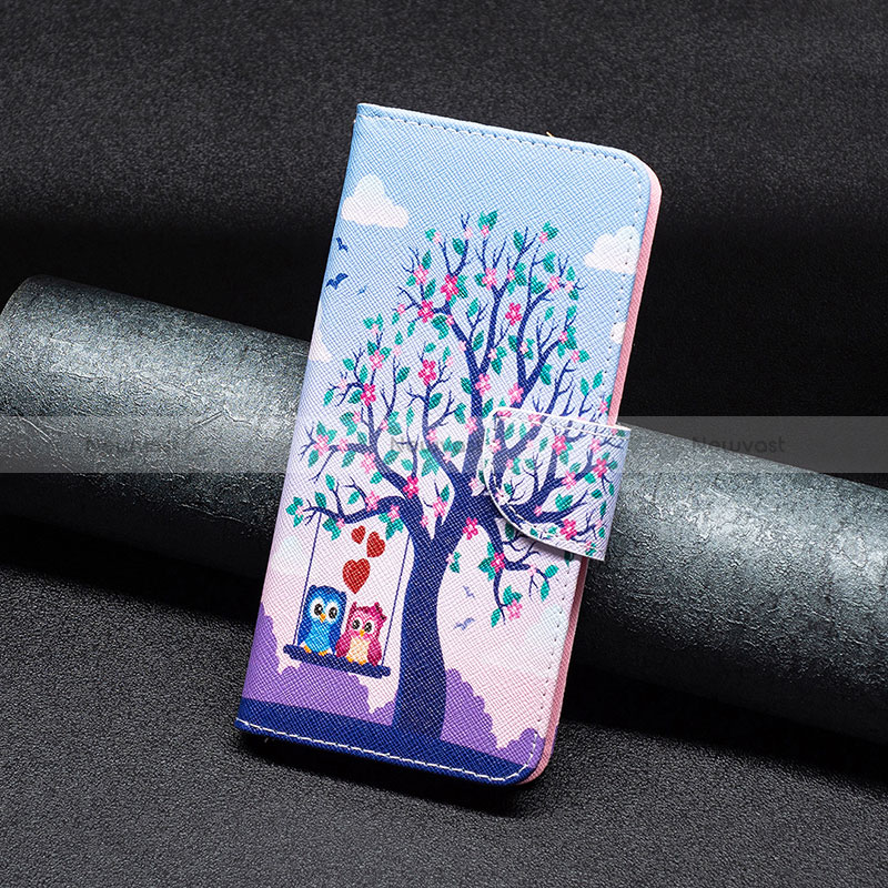 Leather Case Stands Fashionable Pattern Flip Cover Holder B03F for Xiaomi Poco F5 Pro 5G