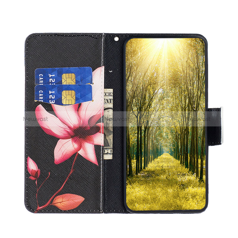 Leather Case Stands Fashionable Pattern Flip Cover Holder B03F for Xiaomi Poco M4 Pro 4G