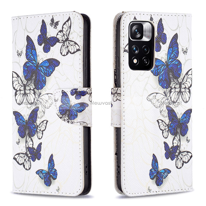 Leather Case Stands Fashionable Pattern Flip Cover Holder B03F for Xiaomi Poco X4 NFC