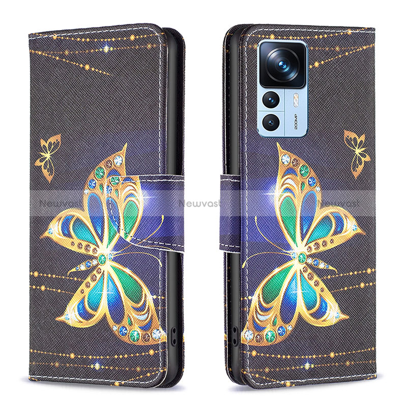 Leather Case Stands Fashionable Pattern Flip Cover Holder B03F for Xiaomi Redmi K50 Ultra 5G