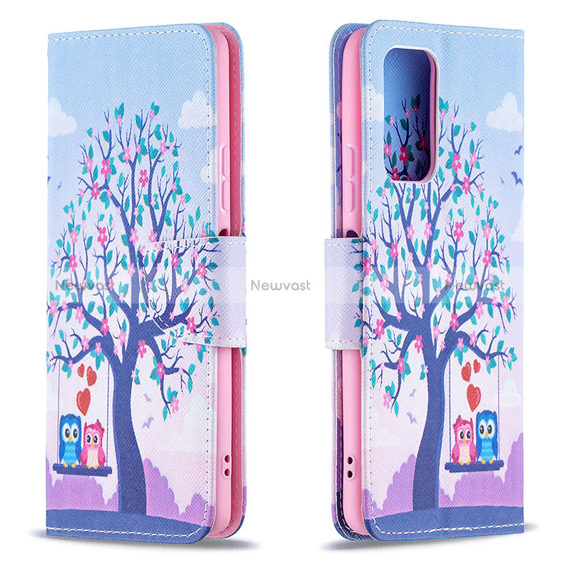 Leather Case Stands Fashionable Pattern Flip Cover Holder B03F for Xiaomi Redmi Note 10 Pro 4G