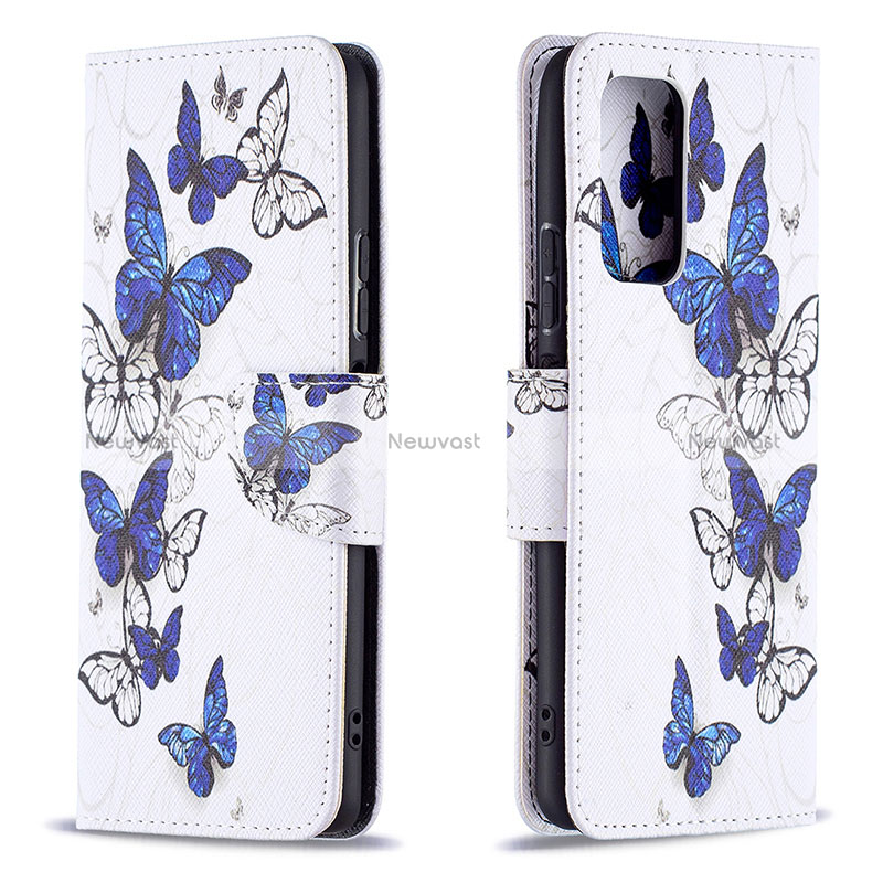 Leather Case Stands Fashionable Pattern Flip Cover Holder B03F for Xiaomi Redmi Note 10 Pro 4G