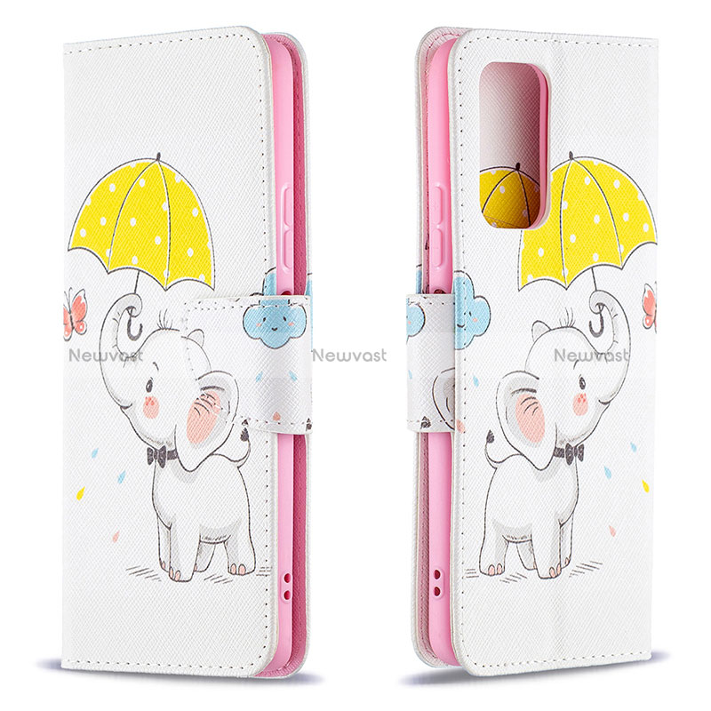 Leather Case Stands Fashionable Pattern Flip Cover Holder B03F for Xiaomi Redmi Note 10 Pro 4G