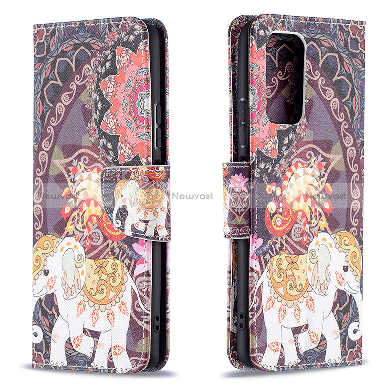 Leather Case Stands Fashionable Pattern Flip Cover Holder B03F for Xiaomi Redmi Note 10 Pro Max