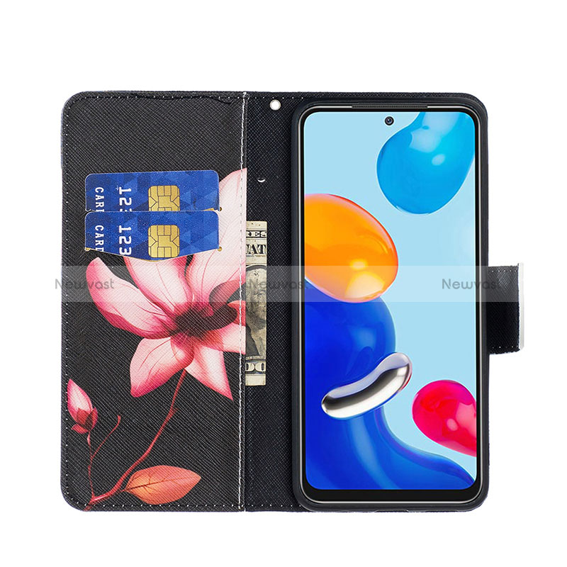 Leather Case Stands Fashionable Pattern Flip Cover Holder B03F for Xiaomi Redmi Note 11 4G (2022)