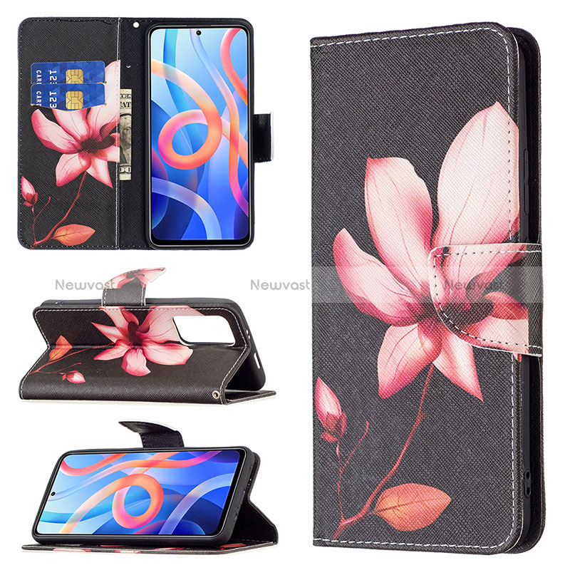 Leather Case Stands Fashionable Pattern Flip Cover Holder B03F for Xiaomi Redmi Note 11 5G