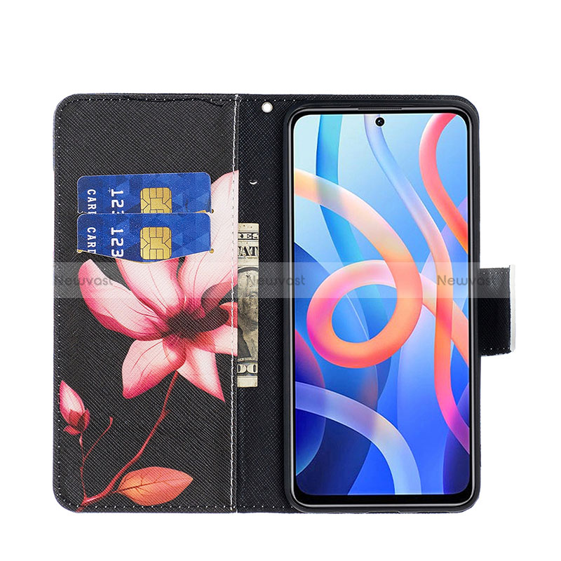 Leather Case Stands Fashionable Pattern Flip Cover Holder B03F for Xiaomi Redmi Note 11 5G