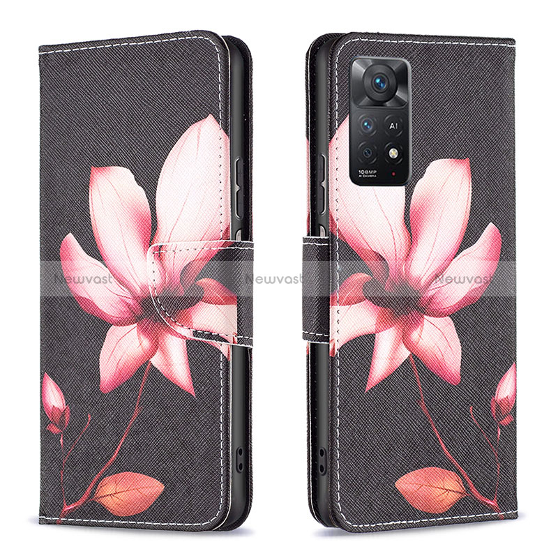 Leather Case Stands Fashionable Pattern Flip Cover Holder B03F for Xiaomi Redmi Note 11 Pro 4G