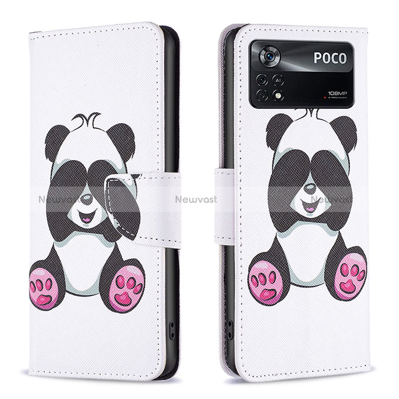 Leather Case Stands Fashionable Pattern Flip Cover Holder B03F for Xiaomi Redmi Note 11E Pro 5G