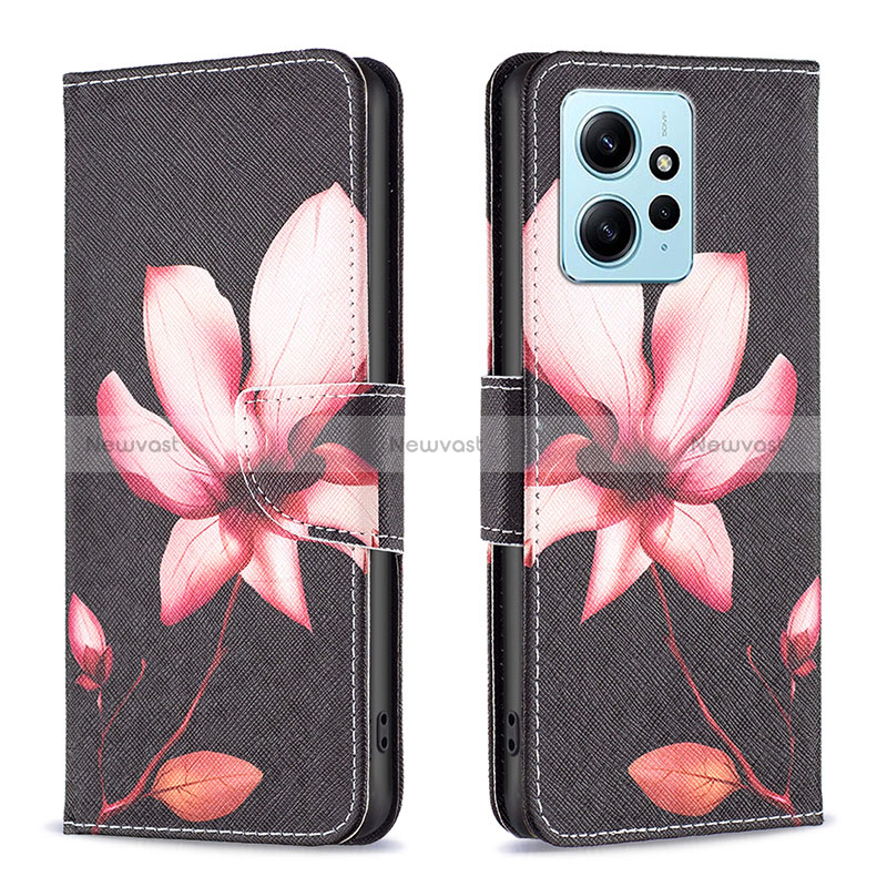 Leather Case Stands Fashionable Pattern Flip Cover Holder B03F for Xiaomi Redmi Note 12 4G