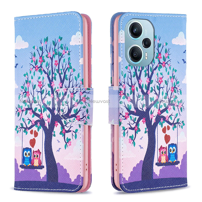 Leather Case Stands Fashionable Pattern Flip Cover Holder B03F for Xiaomi Redmi Note 12 Turbo 5G