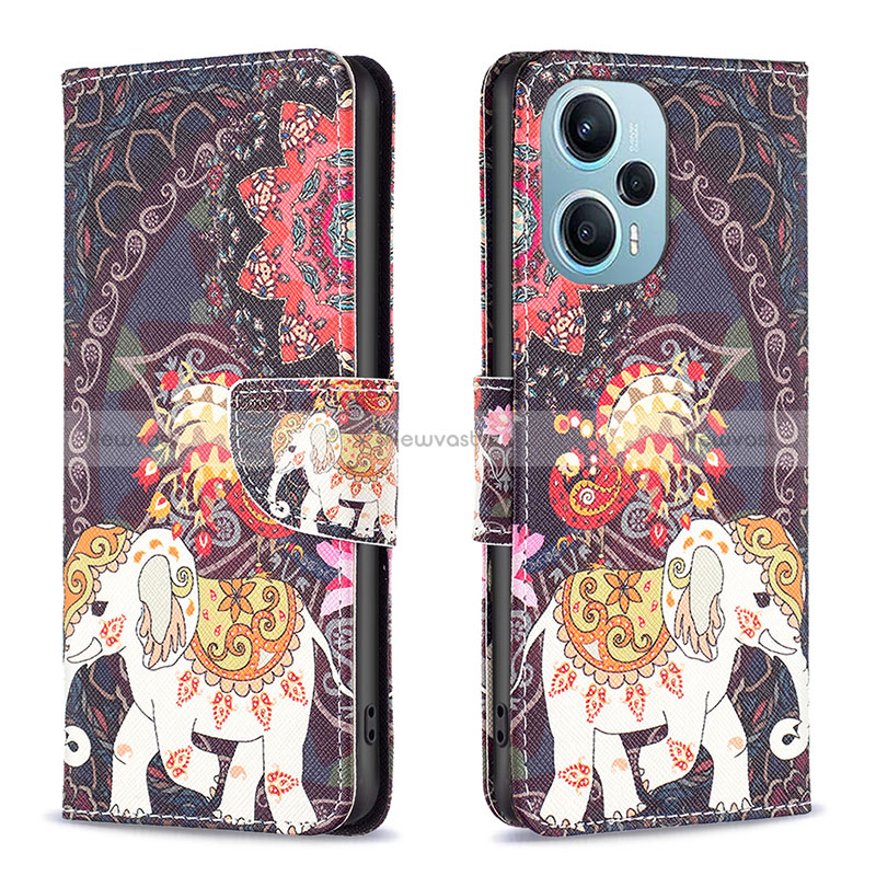 Leather Case Stands Fashionable Pattern Flip Cover Holder B03F for Xiaomi Redmi Note 12 Turbo 5G