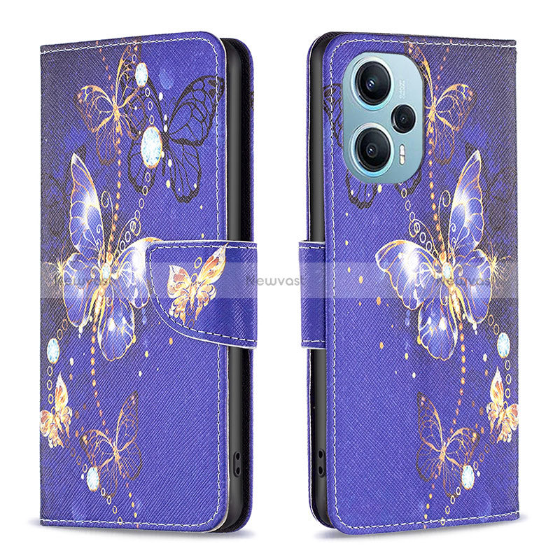 Leather Case Stands Fashionable Pattern Flip Cover Holder B03F for Xiaomi Redmi Note 12 Turbo 5G