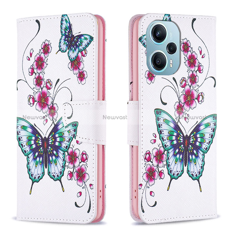 Leather Case Stands Fashionable Pattern Flip Cover Holder B03F for Xiaomi Redmi Note 12 Turbo 5G