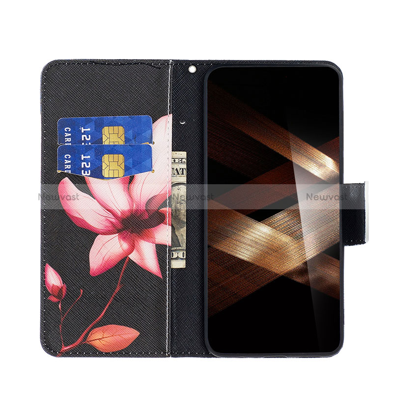 Leather Case Stands Fashionable Pattern Flip Cover Holder B03F for Xiaomi Redmi Note 13 Pro+ Plus 5G