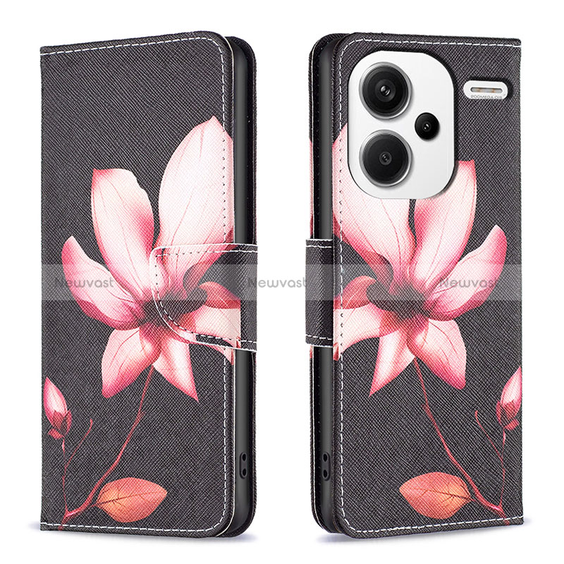 Leather Case Stands Fashionable Pattern Flip Cover Holder B03F for Xiaomi Redmi Note 13 Pro+ Plus 5G