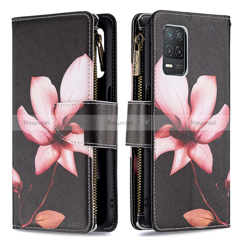 Leather Case Stands Fashionable Pattern Flip Cover Holder B04F for Realme 8 5G