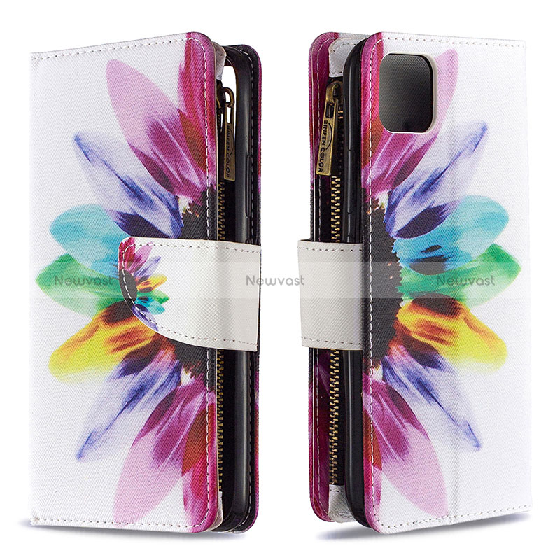 Leather Case Stands Fashionable Pattern Flip Cover Holder B04F for Realme C11 (2021)