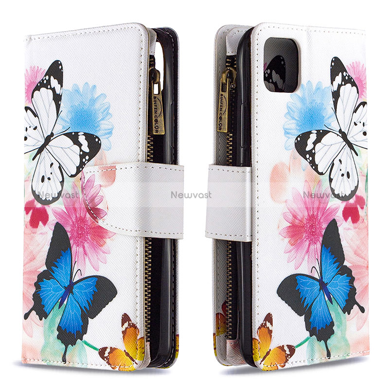 Leather Case Stands Fashionable Pattern Flip Cover Holder B04F for Realme C20