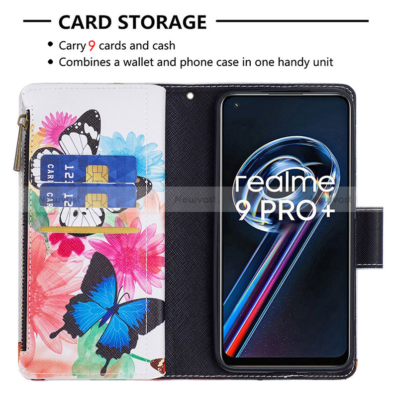 Leather Case Stands Fashionable Pattern Flip Cover Holder B04F for Realme Narzo 50 Pro 5G