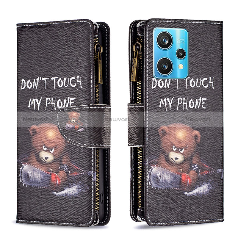 Leather Case Stands Fashionable Pattern Flip Cover Holder B04F for Realme Narzo 50 Pro 5G