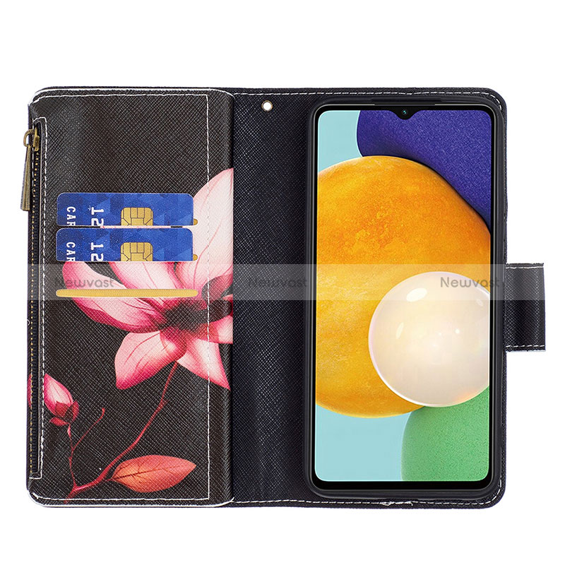 Leather Case Stands Fashionable Pattern Flip Cover Holder B04F for Samsung Galaxy A04s