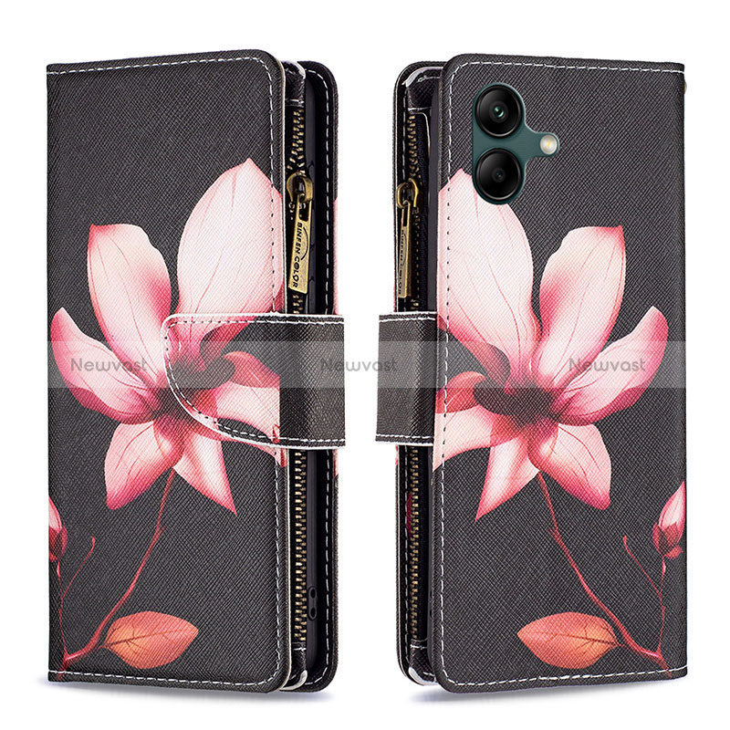 Leather Case Stands Fashionable Pattern Flip Cover Holder B04F for Samsung Galaxy A05