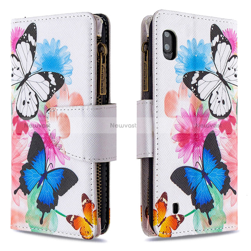 Leather Case Stands Fashionable Pattern Flip Cover Holder B04F for Samsung Galaxy A10