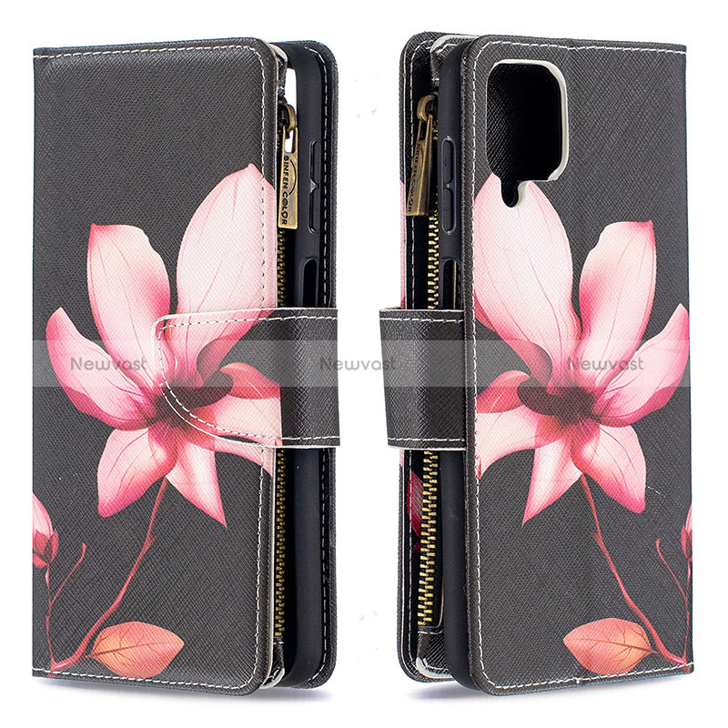 Leather Case Stands Fashionable Pattern Flip Cover Holder B04F for Samsung Galaxy A12 5G