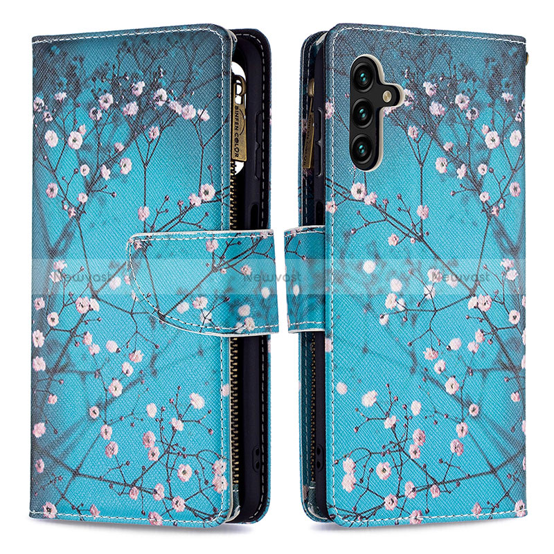 Leather Case Stands Fashionable Pattern Flip Cover Holder B04F for Samsung Galaxy A13 5G